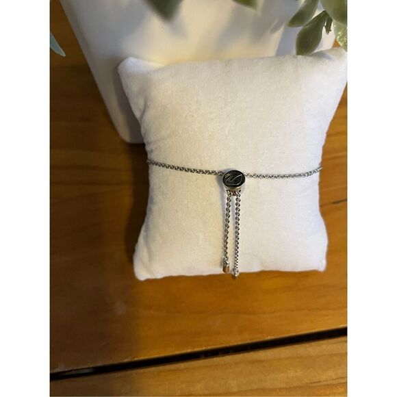 Swarovski Blue Crystal Heap Cushion Rhodium Plated Bracelet - Picture 9 of 10